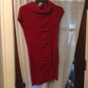 Red sweater dress